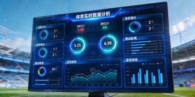 体育数据分析大屏，展示实时数据